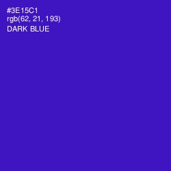 #3E15C1 - Dark Blue Color Image